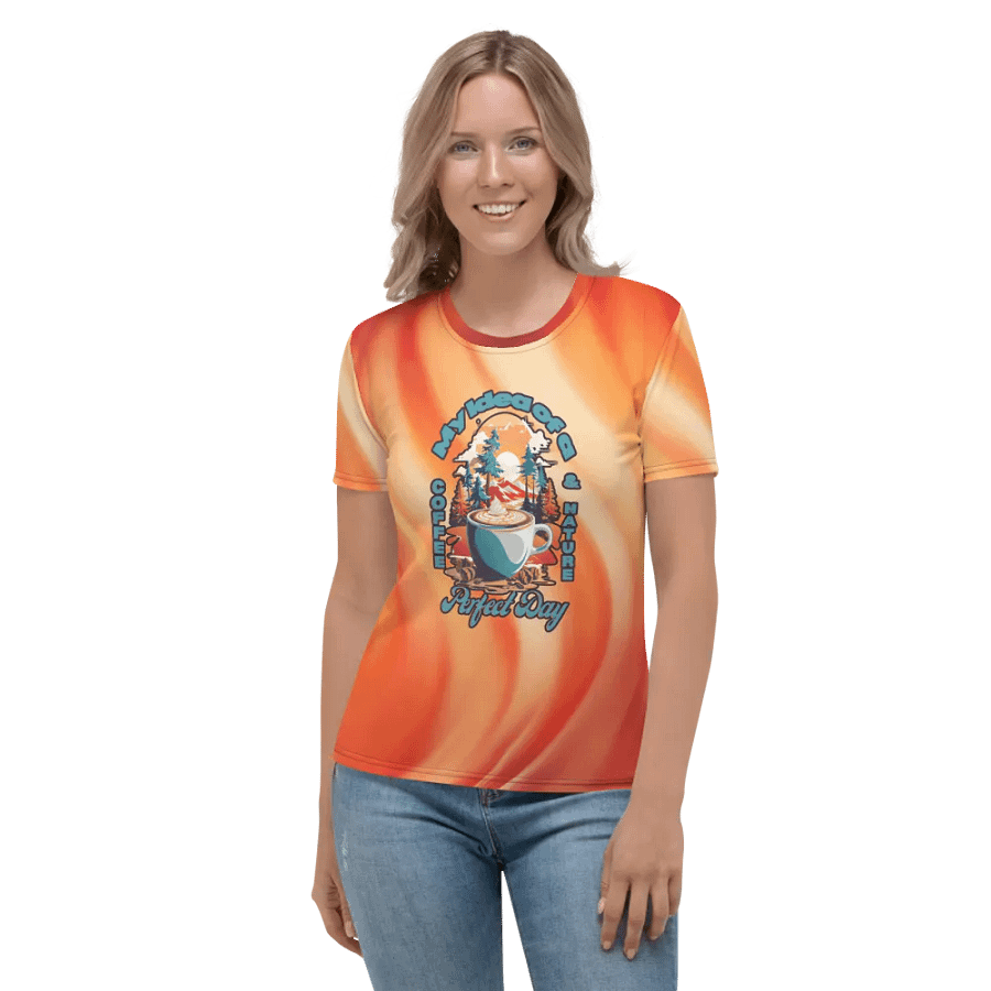 My Idea of a Perfect Day Coffee and Nature All Over Print T-shirt product image (2)