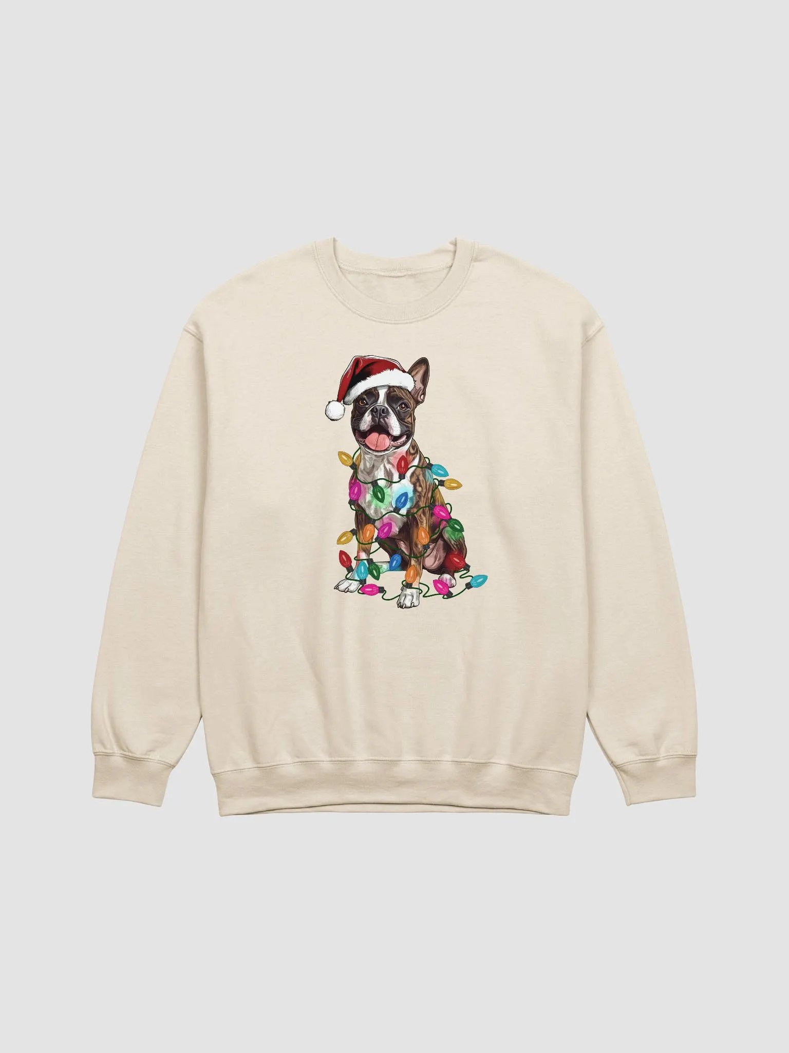 Funny Boston Terrier(Brindle) Christmas Sweatshirt product image (22)