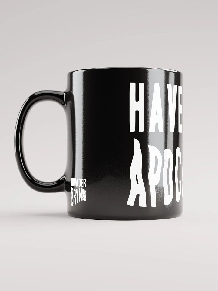 don't talk to me about the end of the world until I've had my coffee, goth version product image (1)