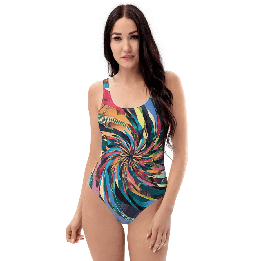 Abstract Lithographic Pattern Design one piece Swimsuit - V11 product image (6)