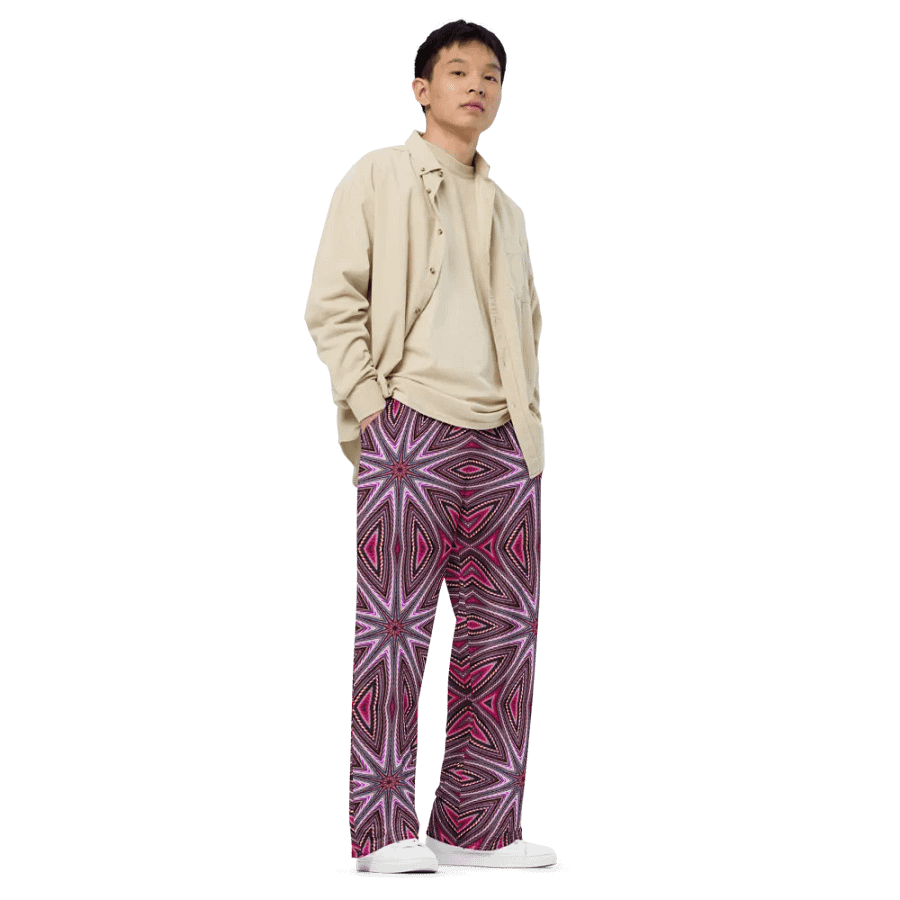 Candy Cane Kaleidoscope Wideleg Pants product image (3)