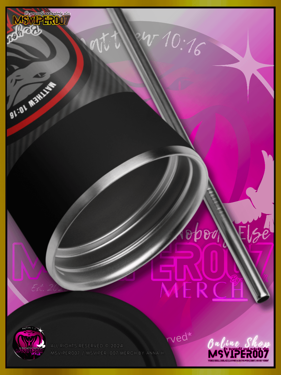 Tumbler - "MsViper_007™ Brand [red/blk] - Support&Sport" Insulated Tumbler with a Straw By Anna H. product image (9)