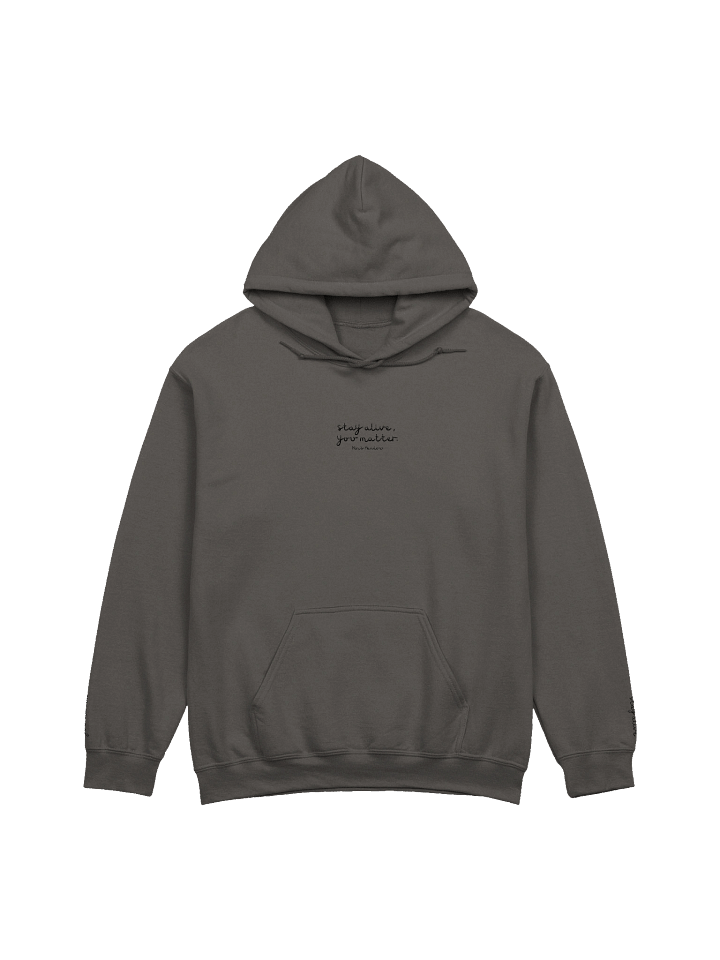 Stay Alive, You Matter Hoodie [Black Letters] product image (2)