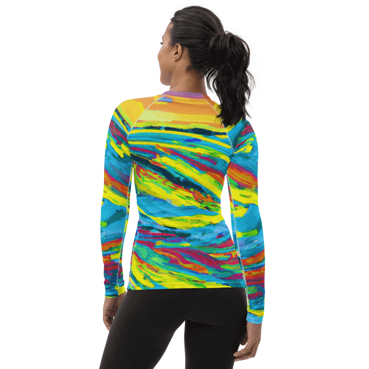 Sunset Swirl Women's Rash Guard product image (2)
