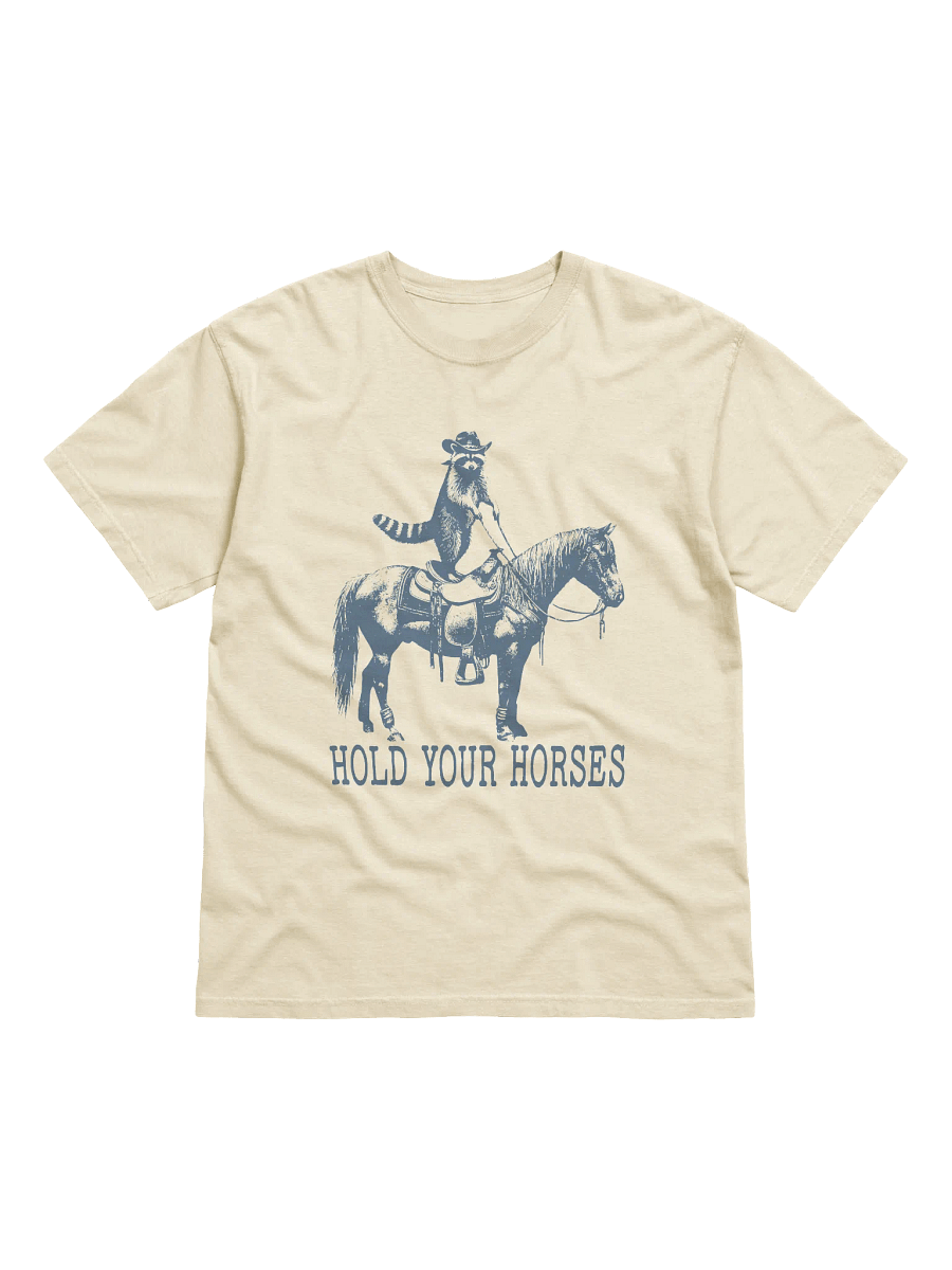 Cowboy Raccoon Hold Your Horses Tee product image (43)