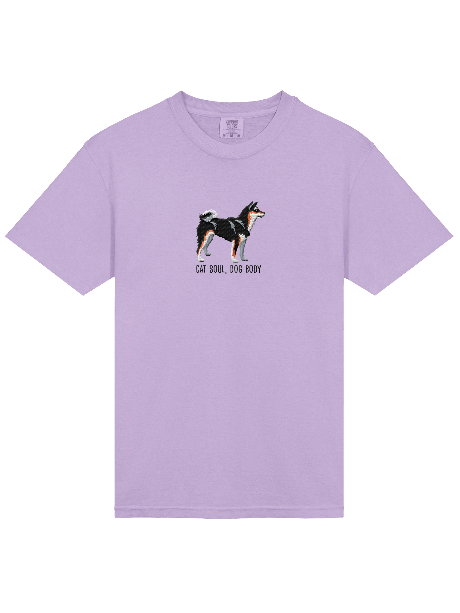 Cat Soul, Dog Body T-Shirt(Embroidered) of a Shiba Inu(Tricolor) product image (33)