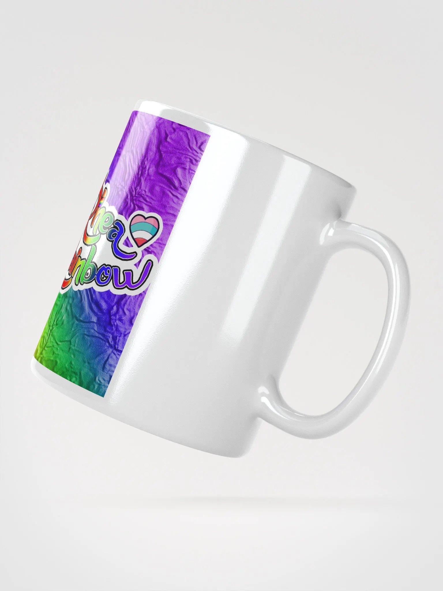 🌈Rhea Rainbow White Ceramic Mug product image (2)