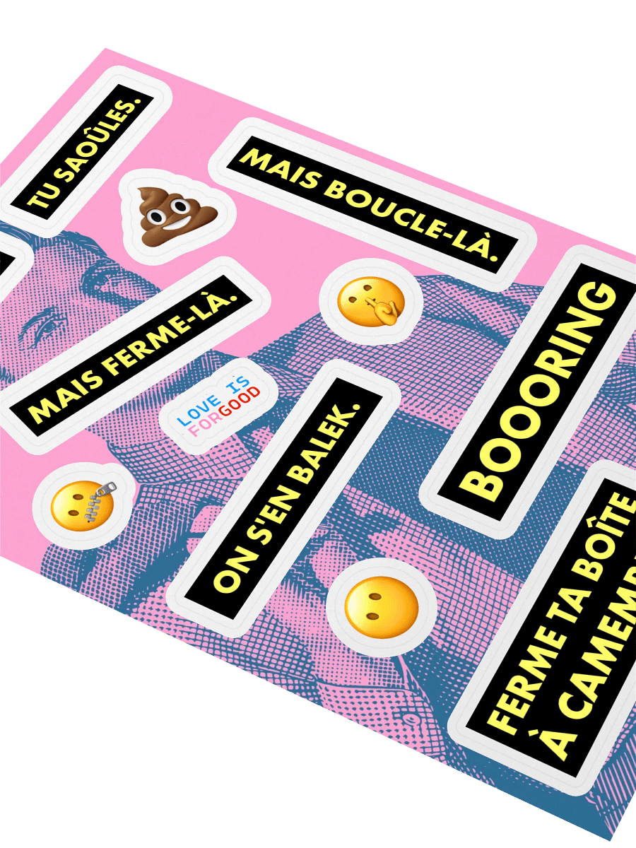 11 stickers silence • planche A5 product image (3)