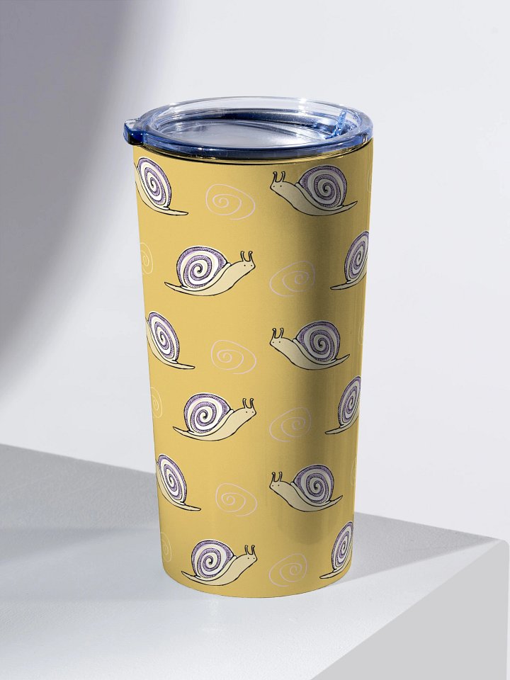 Snails Doodle Pattern Tumbler, Yellow product image (2)