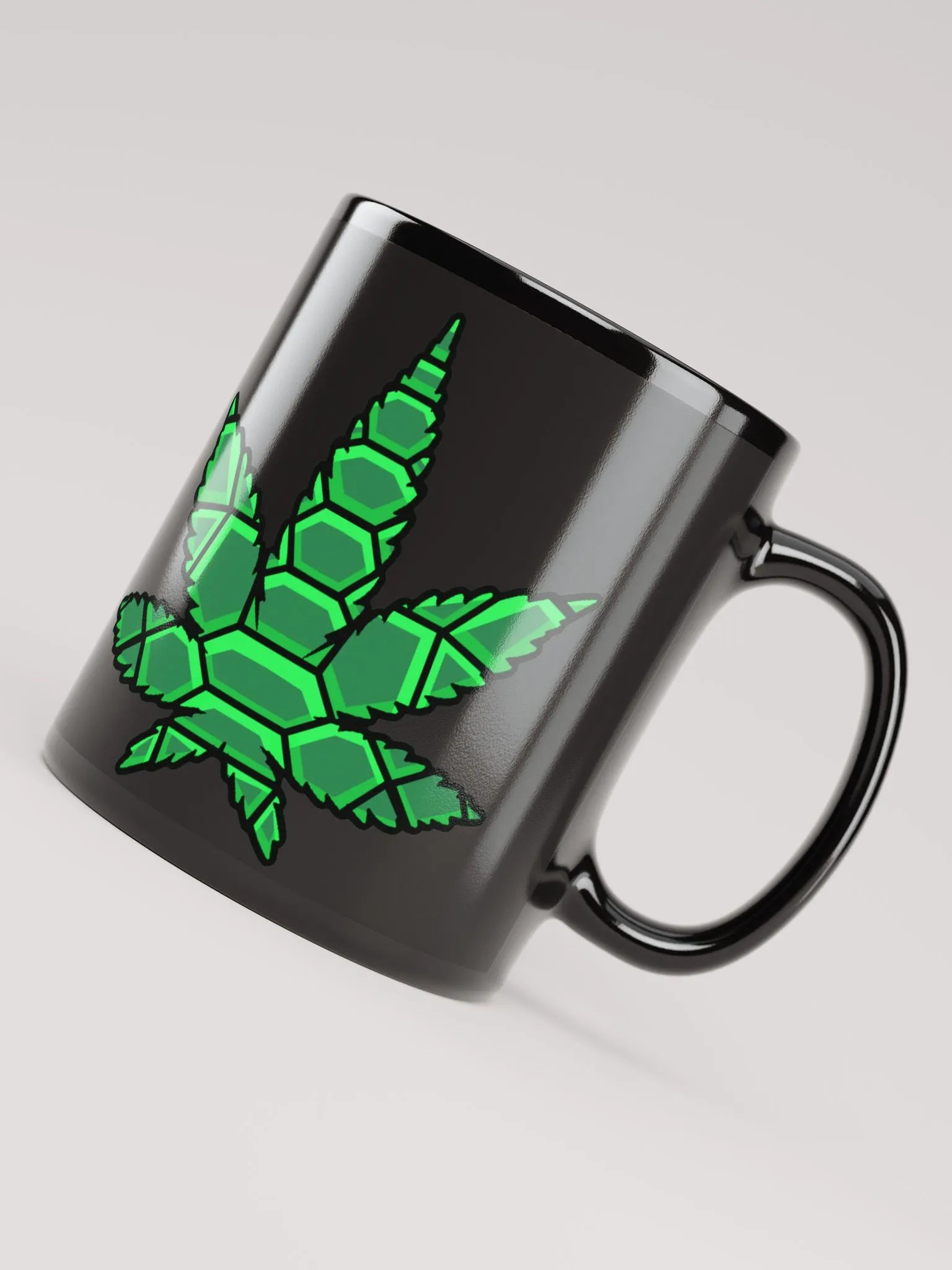 Leaf Black Glossy Mug product image (6)