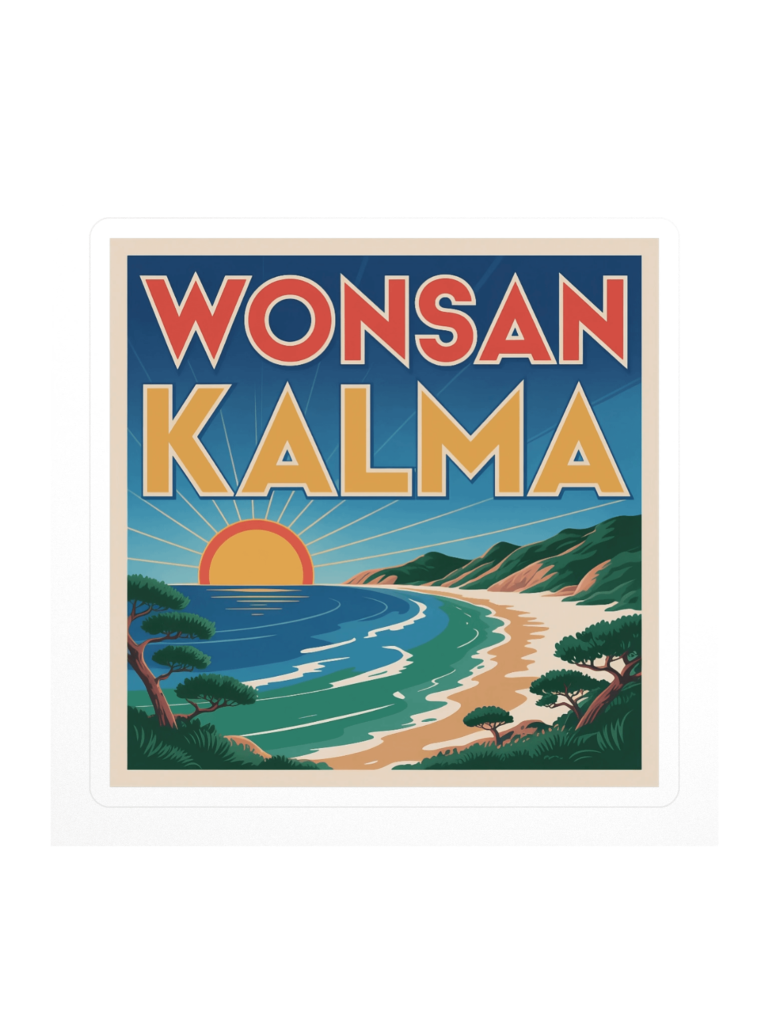 Wonsan Kalma Beach Resort Sticker (Square) — VP.STKR-02 product image (1)