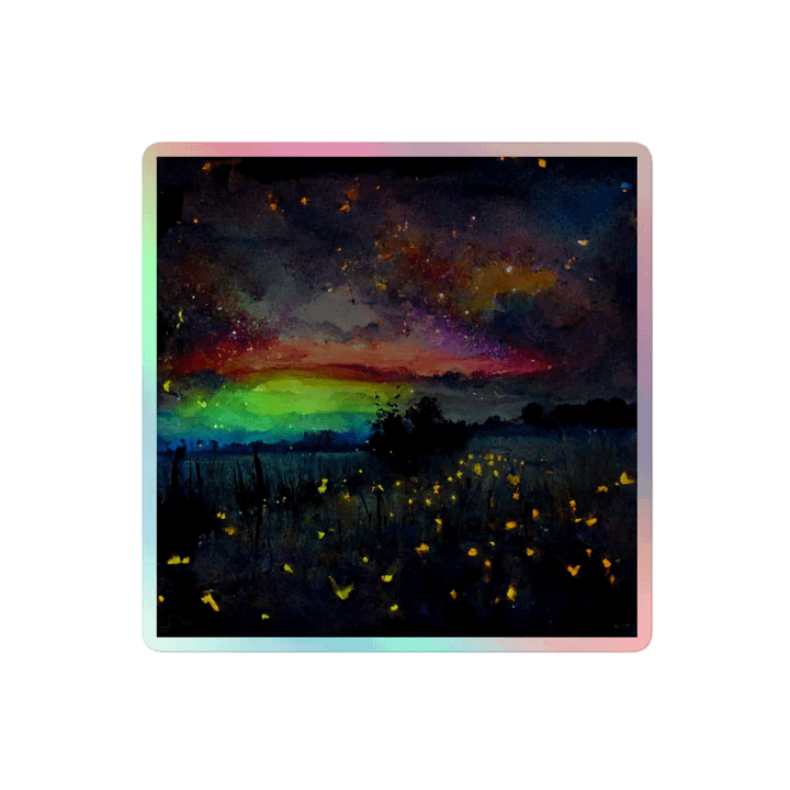Aurora Night Sky Holographic Sticker Sheet product image (2)