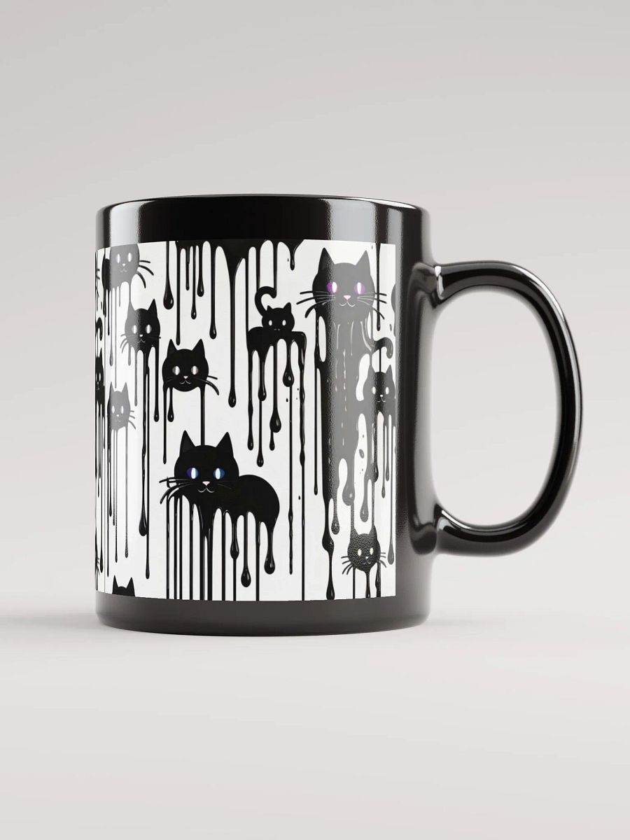 Whisker Wonderland (black cat drip aRt) Black product image (3)