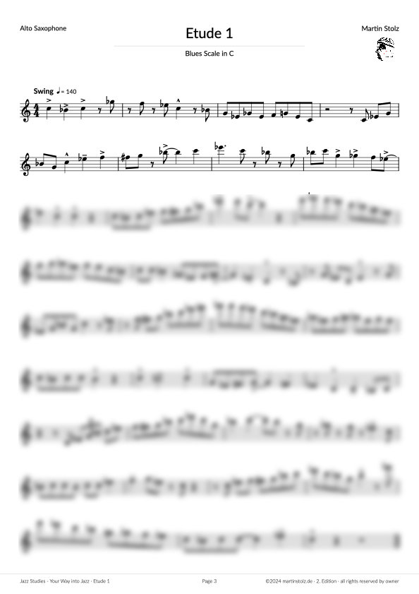 Blues Scale Solo for Alto Saxophone (Eb Instruments) product image (2)