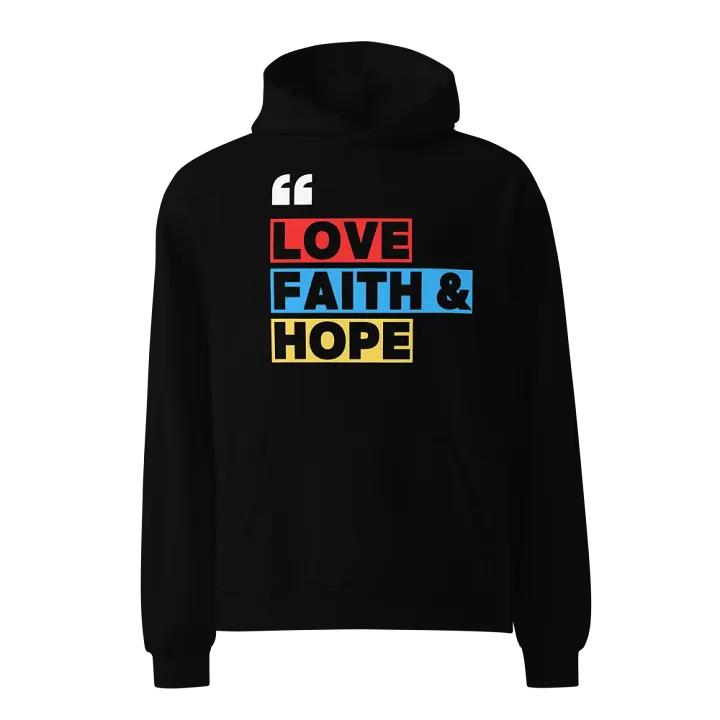 Love, Faith & Hope Oversized Hoodie by Co.Love product image (1)