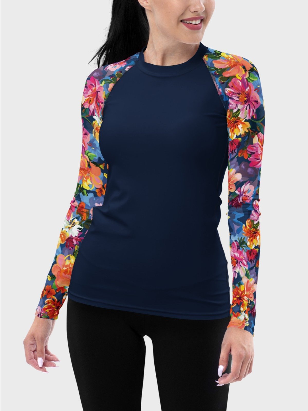 Rash Guard "Bold Abstract Florals" product image (3)