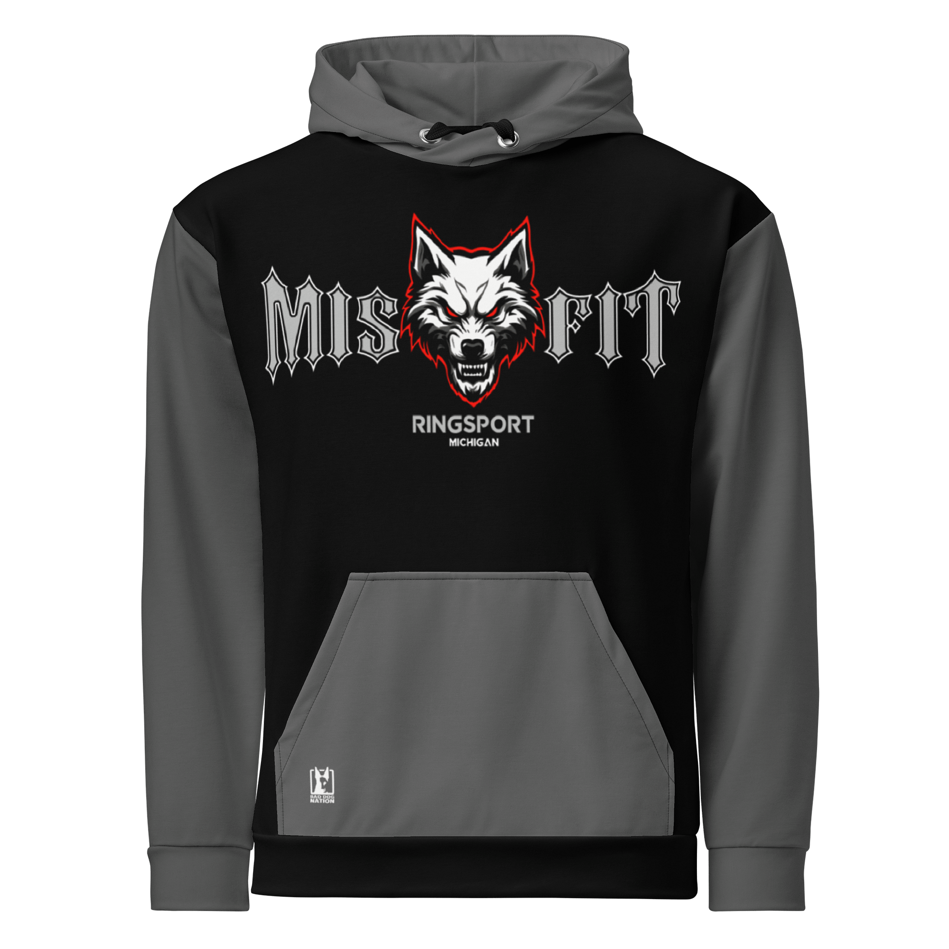 Misfit ringsport all over print hoodie product image (1)