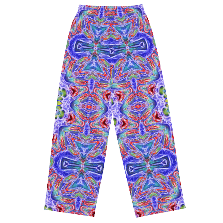 Blue Red Kaleidoscope Wideleg Pants product image (1)