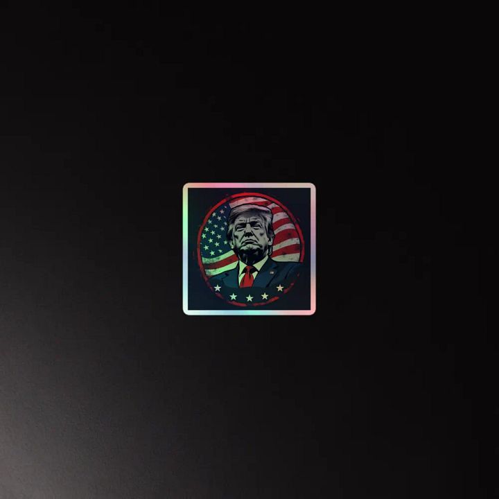 Patriotic Holographic Sticker Sheet: Trump 2024 product image (4)