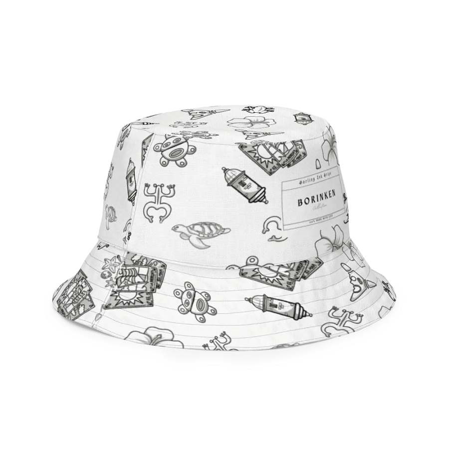 Borinken Collection Reversible Bucket Hat - Puerto Rican Tattoo-Inspired product image (12)