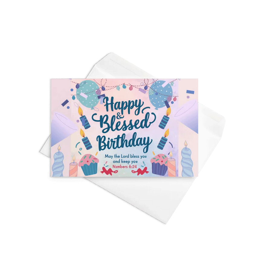 Happy & Blessed Birthday Card product image (12)