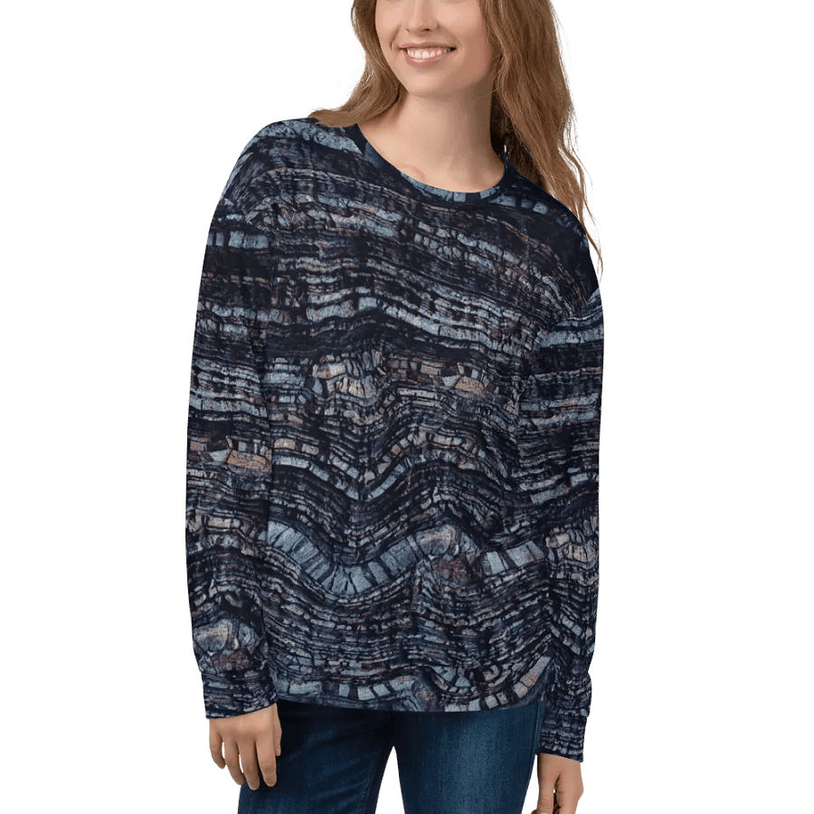 Dark Blue Stone Texture Sweatshirt product image (11)