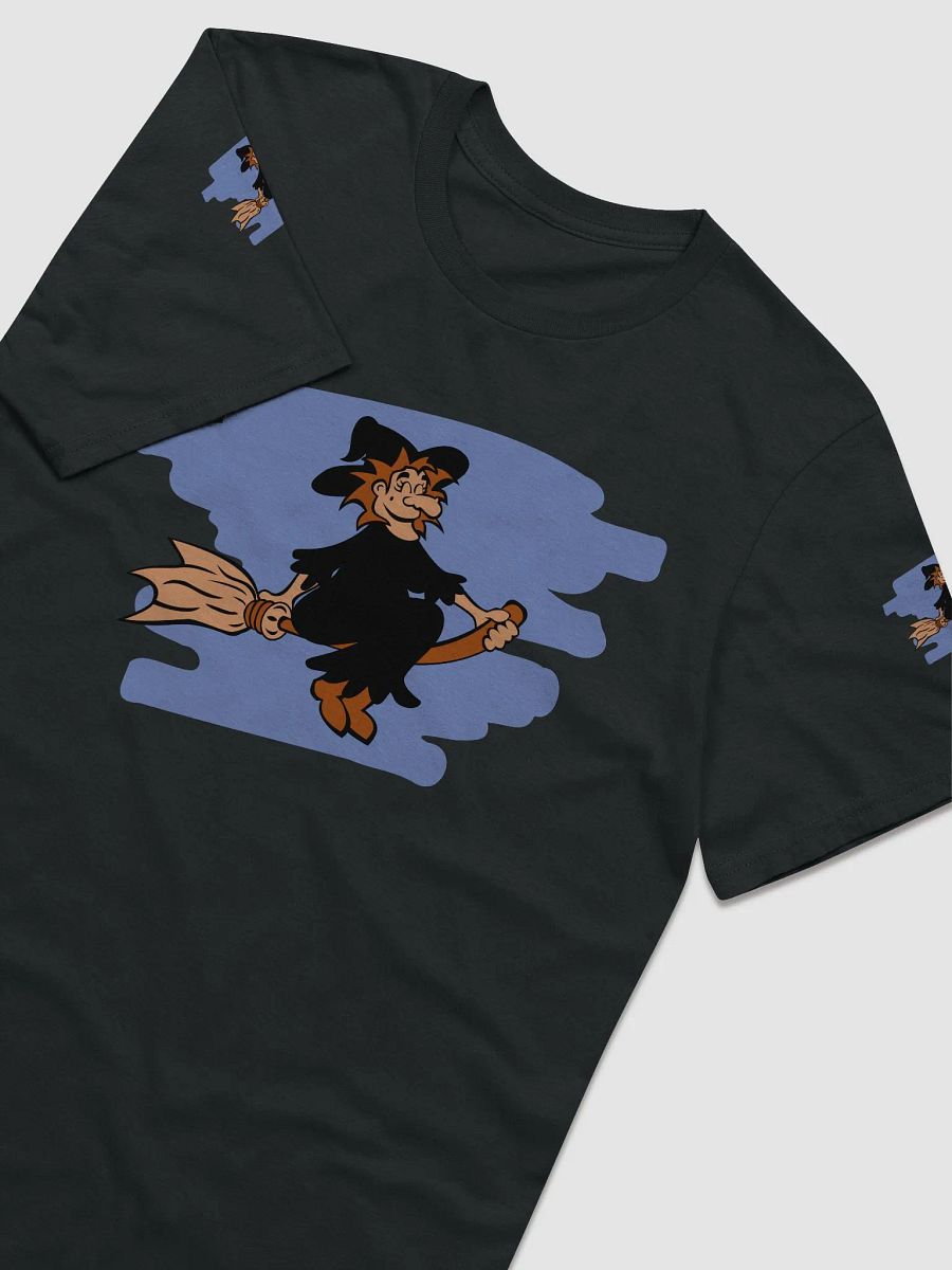 Witch Riding a Broom Halloween Tee product image (6)