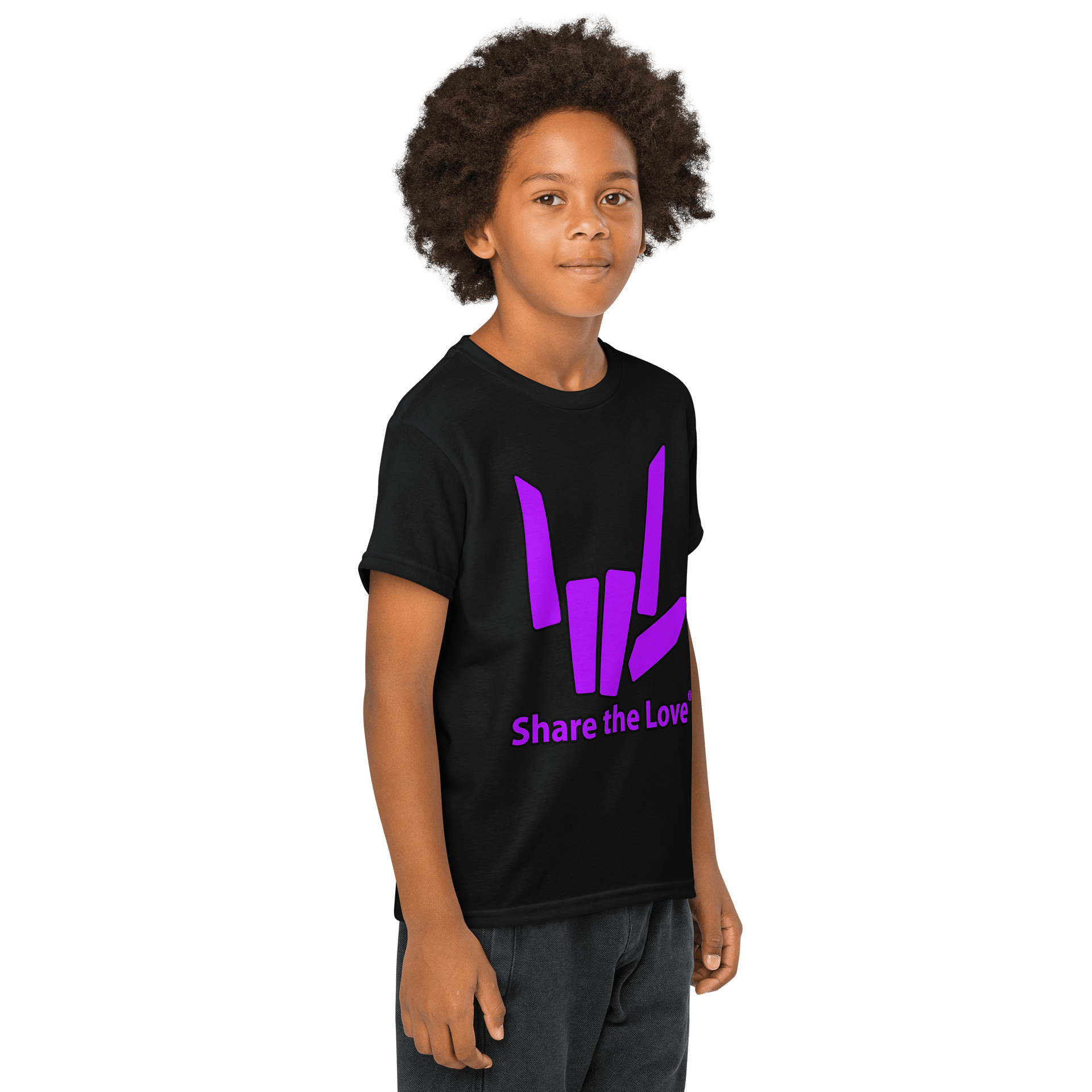 Purple Share The Love Classic Youth Tee product image (4)
