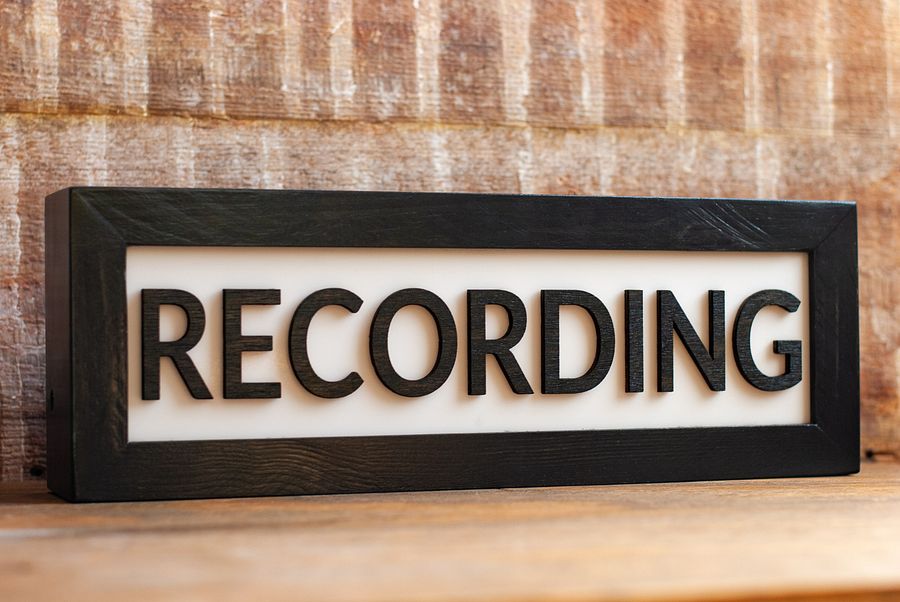 Recording Light LED Lightbox Sign for Music Studio & Podcast Room product image (4)
