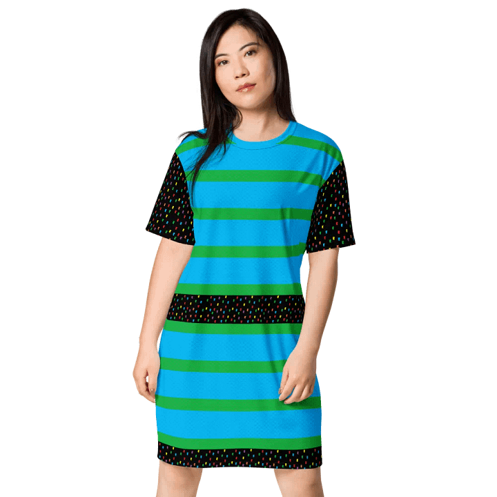 Tshirt Dress - Confetti and 8-Bit Bars product image (1)