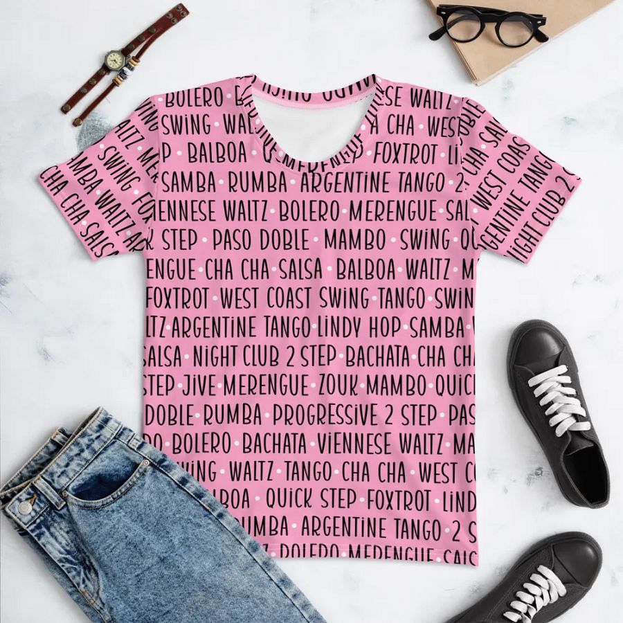 Women's Ballroom Dance T-Shirt Pink product image (6)