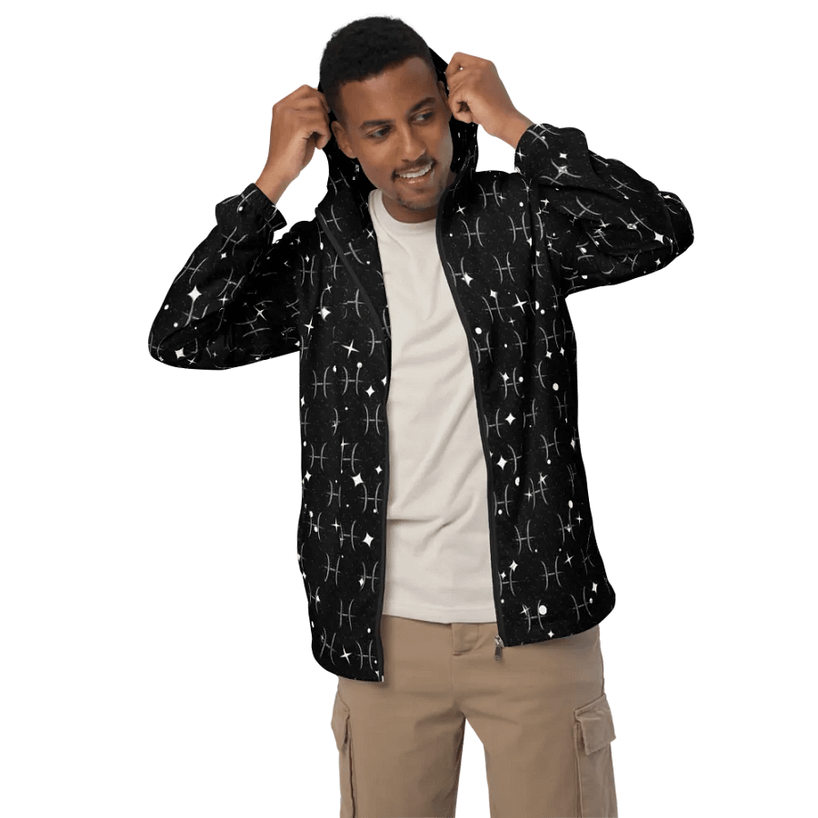 Pisces, Guided by the Stars Glyph Only, Windbreaker product image (3)