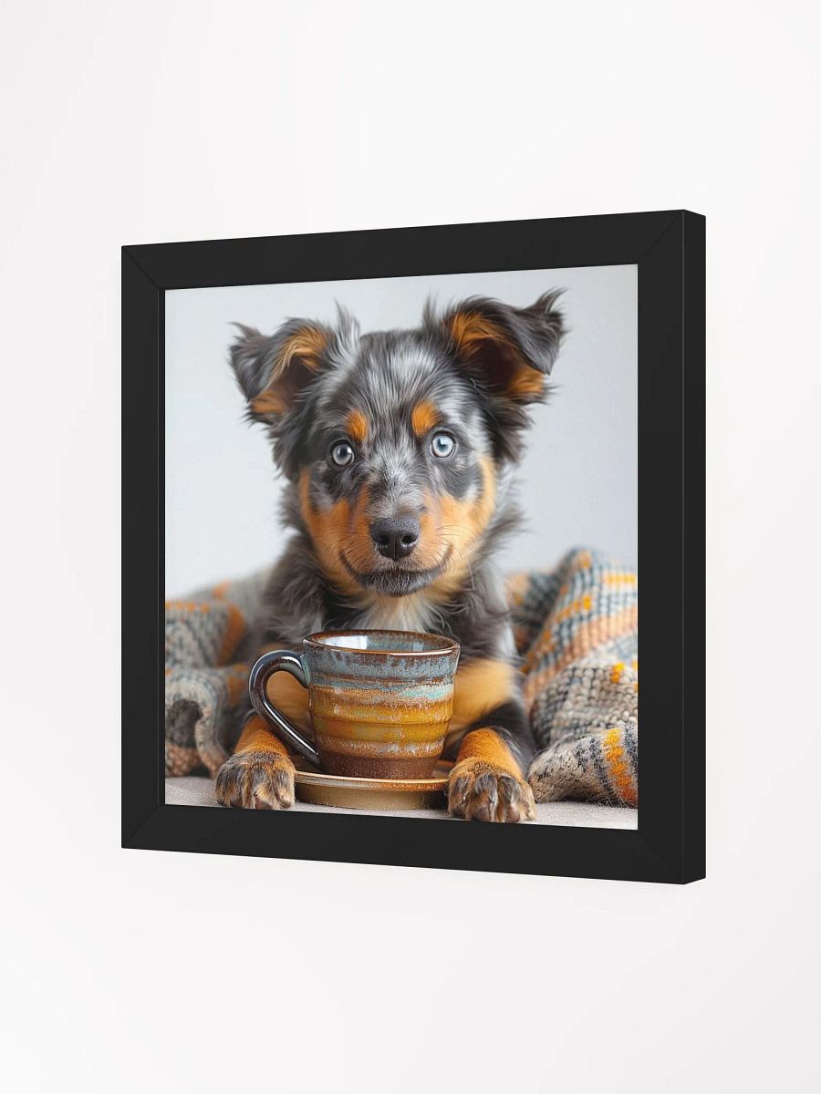 Coffee Lover Cute Blue Heeler Puppy Art product image (3)