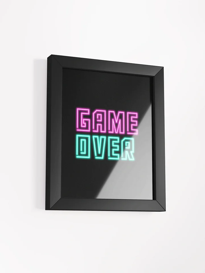 Neon Glow 'GAME OVER' Framed Poster product image (2)