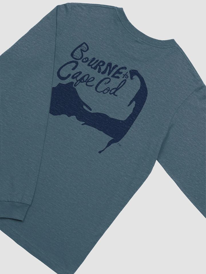 Men's | BOURNE to Cape Cod™ | DTG Vintage Print | Supersoft Long Sleeve T-Shirt by Bella+Canvas | Navy Blue Logo on Multiple Colors product image (1)