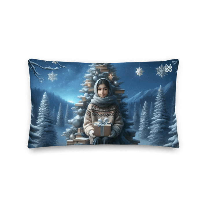 Vintage Winter scarf books Dreams Pillow product image (2)