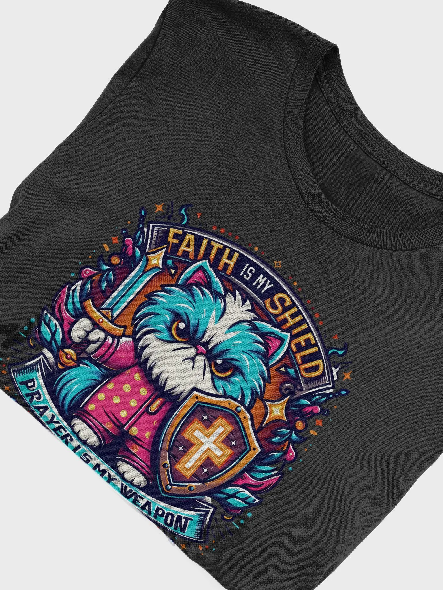 Faithful Feline Warrior T-Shirt product image (5)