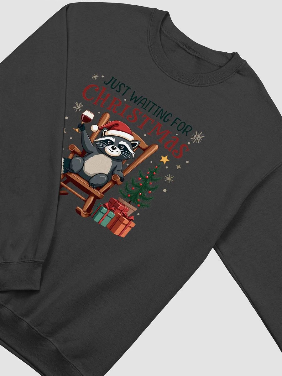 Just Waiting For Christmas Raccoon Sweatshirt product image (3)