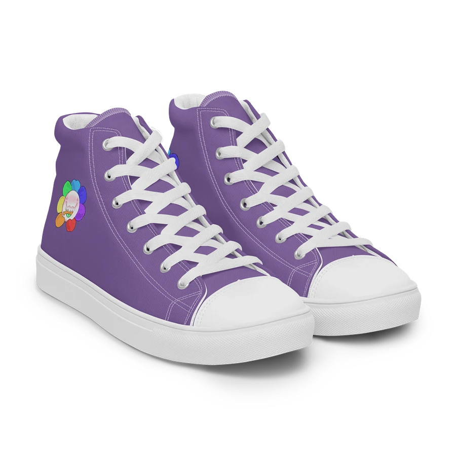 Purple and White Flower Sneakers product image (39)