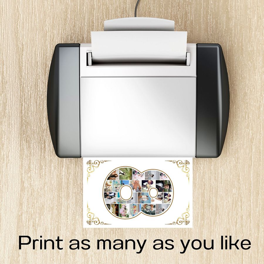 Eight Year Celebration Card Photo Collage Canva Template product image (9)