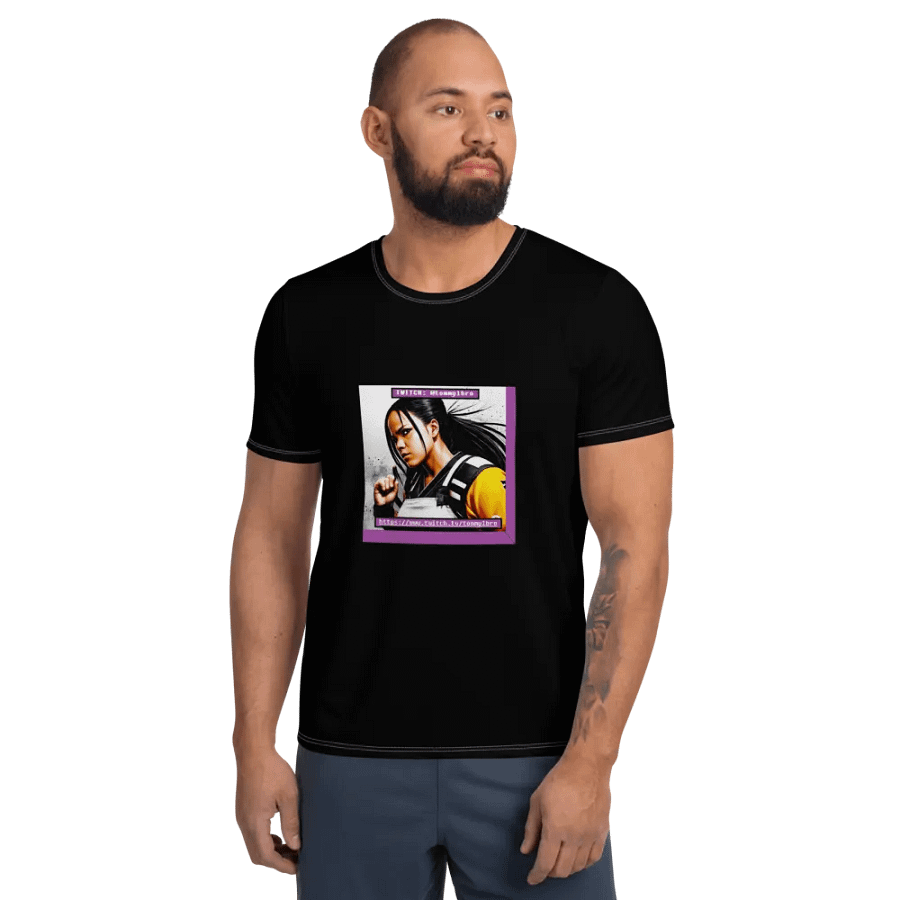 Determined Warrior All-Over Print Athletic T-Shirt product image (1)