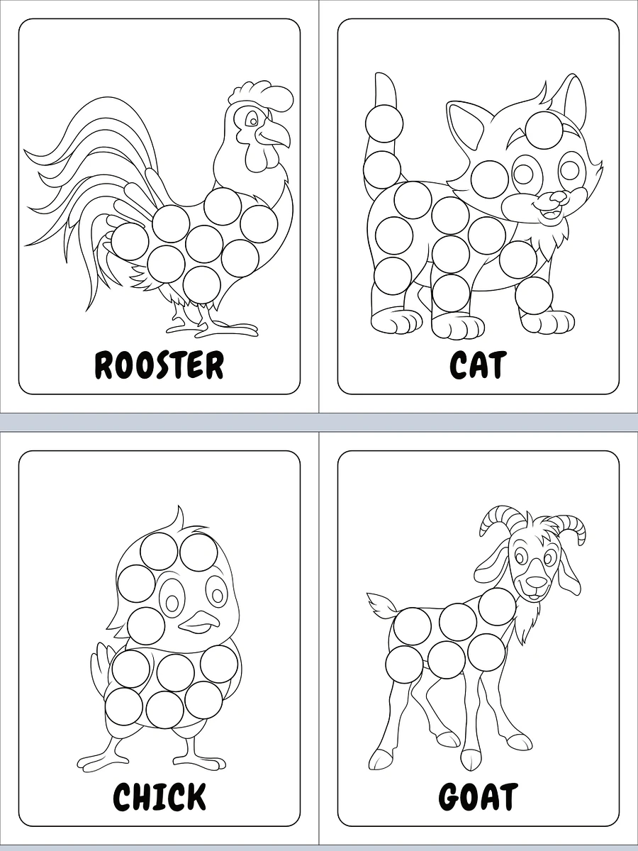 Printable Dot Marker Animal Coloring Pages product image (4)