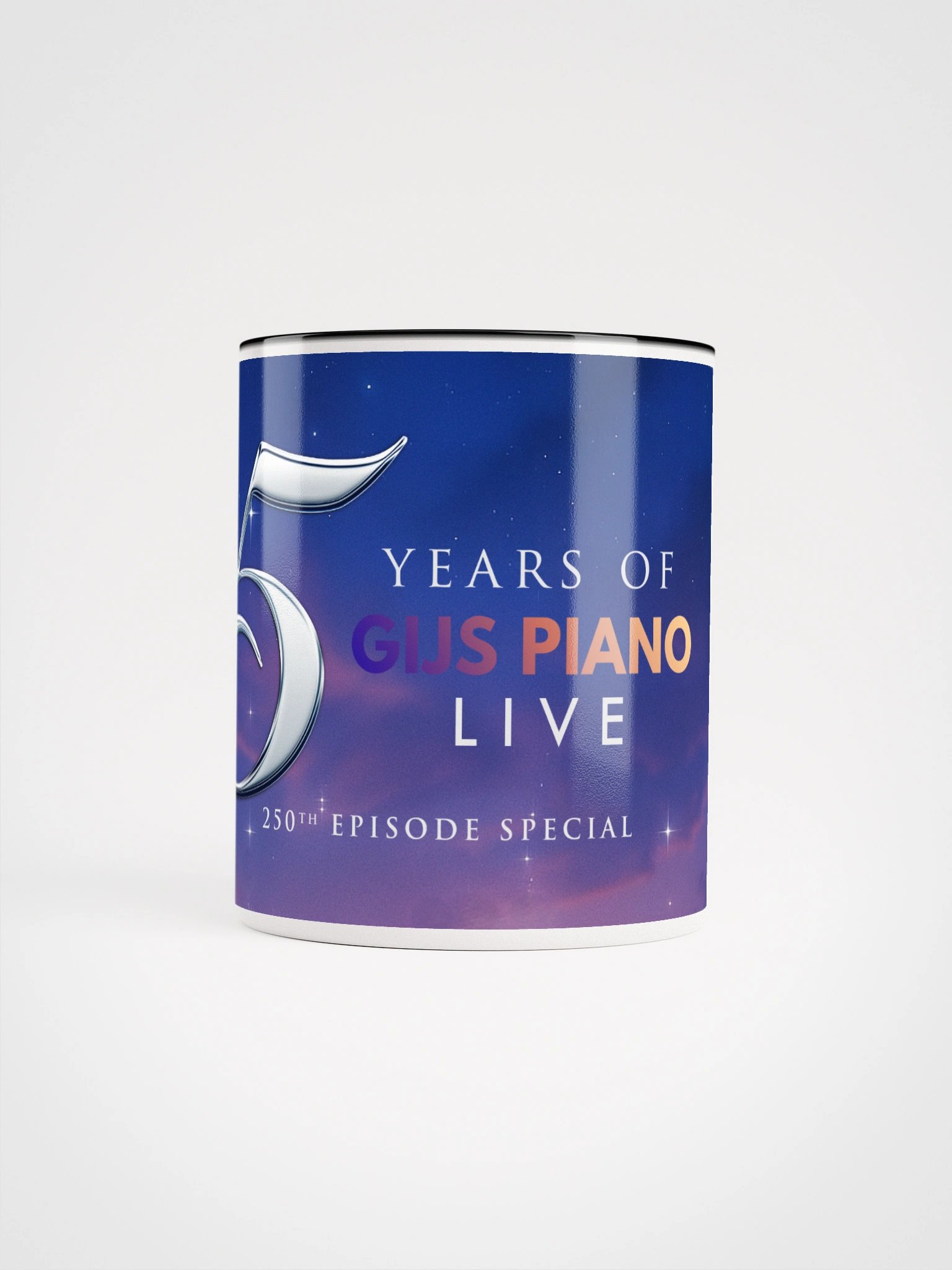 Gijs Piano LIVE 5th Anniversary Special Edition Mug (with color inside) product image (5)