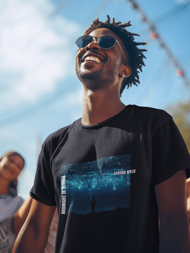 MIDNIGHT IN BLOOM (UNISEX) Organic cotton (Black) product image (1)