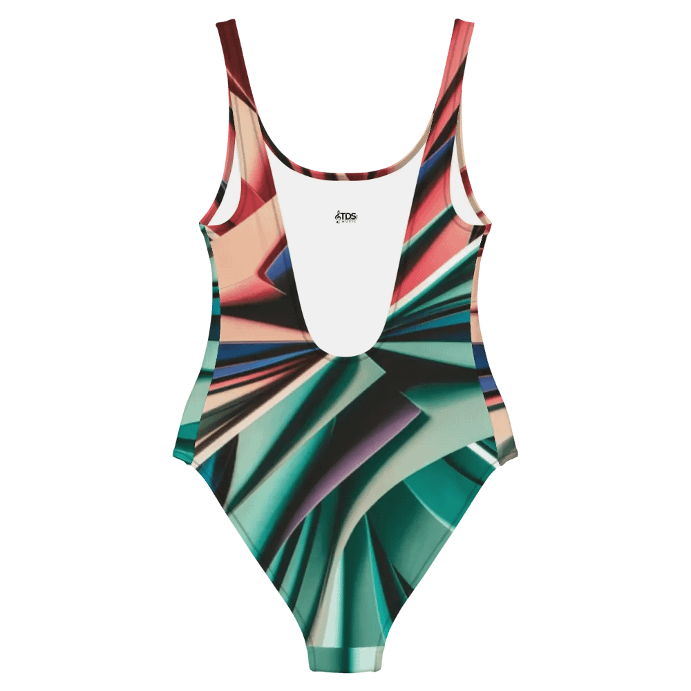 TDS Music Abstract One-Piece Swimsuit in Vibrant Colors (XS-3XL) product image (8)