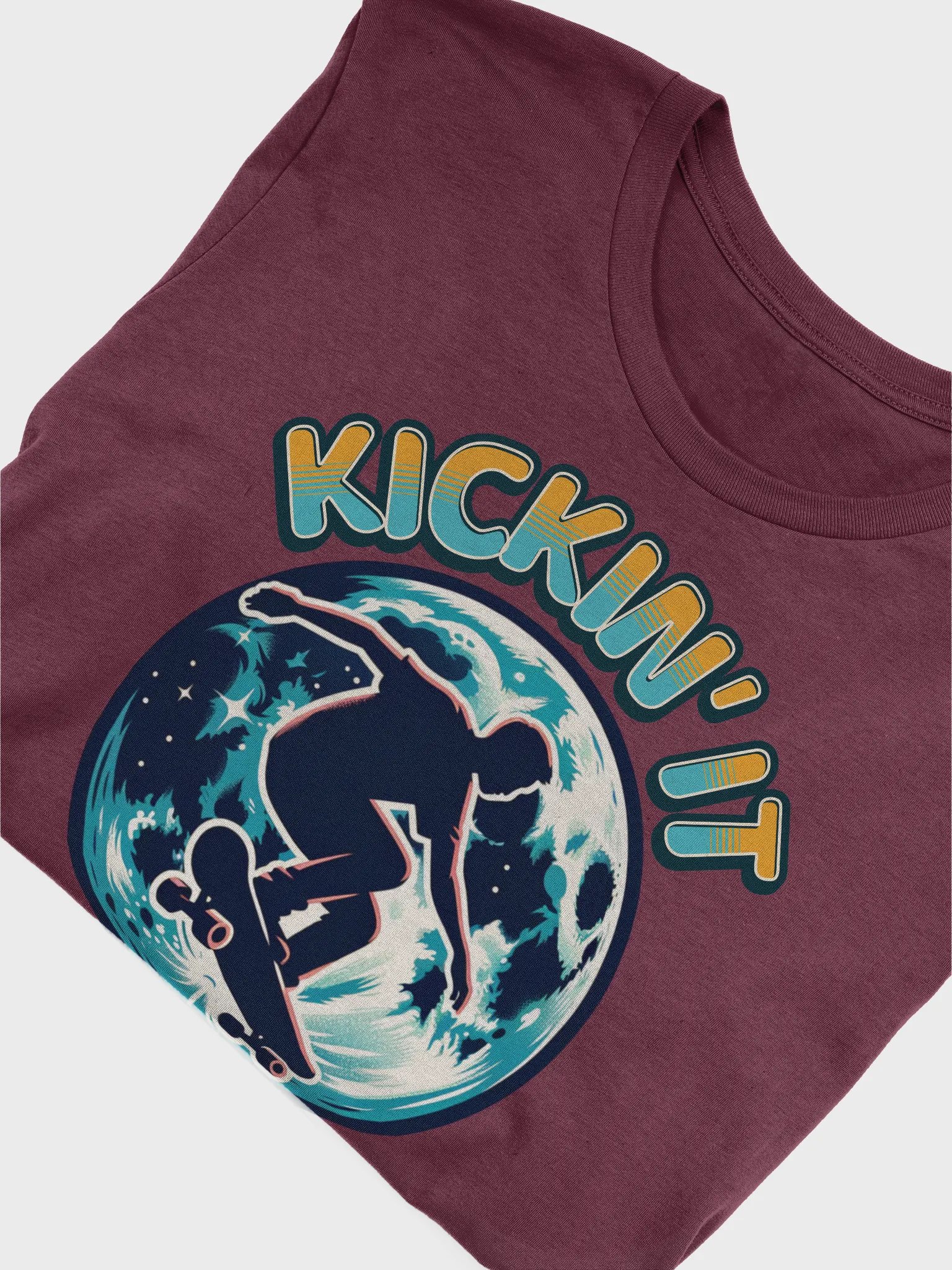 Kickin It Skateboarder Lunar Skate Silhouette Tee product image (3)