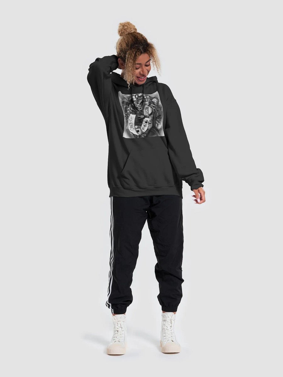 Crazzie Train Hoodie Dark Edition (B&W with white border) product image (71)