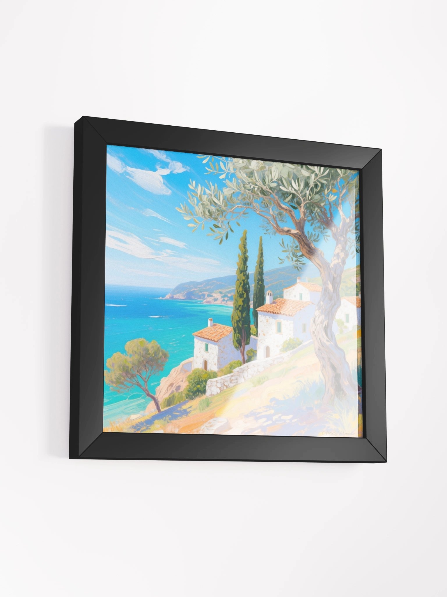 Mediterranean Vibrant Wood-Framed Matte Poster product image (3)