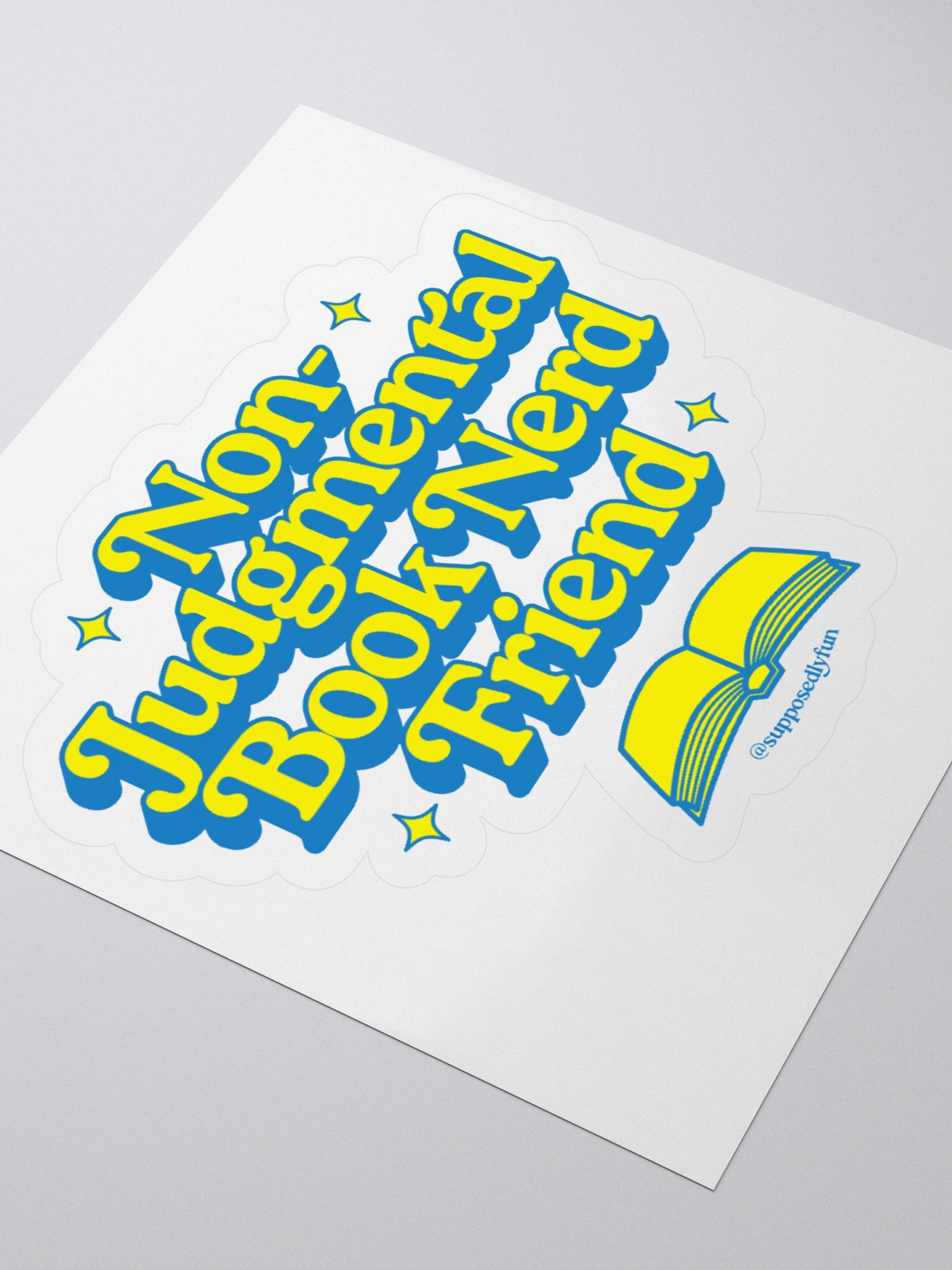 Non-Judgmental Book Nerd Friend Sticker product image (9)