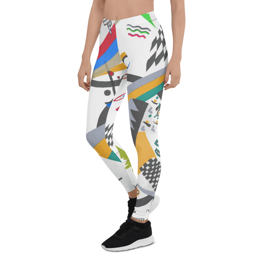Abstract Lithographic Pattern Design leggings - V4 product image (6)